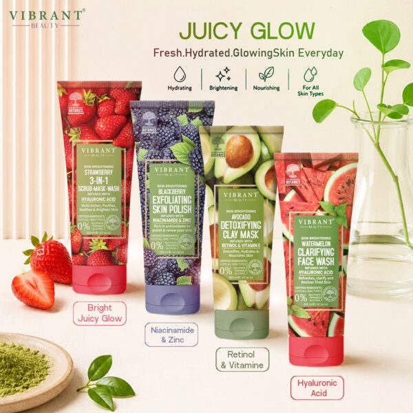 Vibrant Beauty Juicy Glow Facial Kit – 4 Products